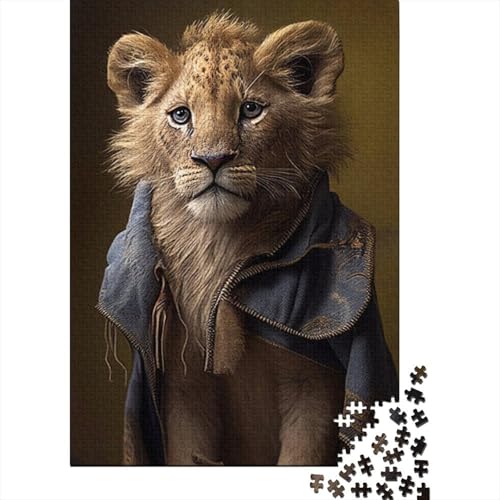 Animal Art Lion Puzzles 1000 Teile Schwer Puzzle Spielzeug Lernspiel Impossible Herausforderung Spielzeug Für Erwachsene Kinder 1000pcs (38x26cm) von LMYmoney