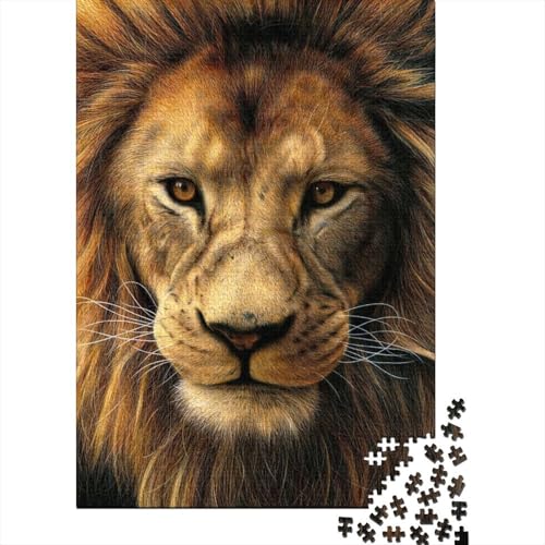 Animal Art Lion Puzzles 1000 Teile Schwer Puzzle Spielzeug Lernspiel Impossible Herausforderung Spielzeug Für Erwachsene Kinder 1000pcs (38x26cm) von LMYmoney