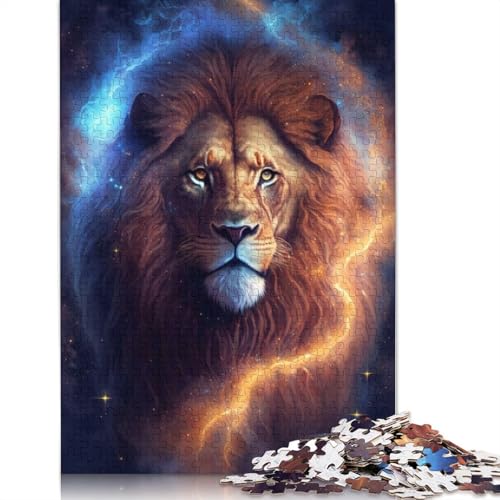 Animal Art Lion Puzzles 1000 Teile Schwer Puzzle Spielzeug Lernspiel Impossible Herausforderung Spielzeug Für Erwachsene Kinder 1000pcs (75x50cm) von LMYmoney