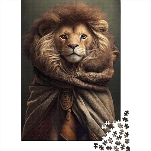 Animal Art Lion Puzzles 1000 Teile Schwer Puzzle Spielzeug Lernspiel Impossible Herausforderung Spielzeug Für Erwachsene Und Kinder in Bewährter 1000pcs (38x26cm) von LMYmoney