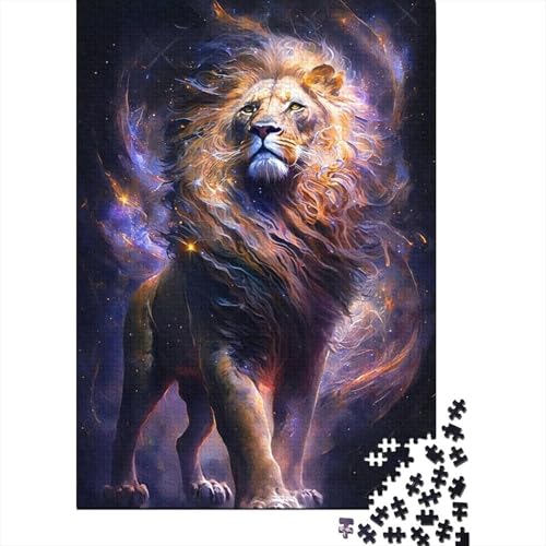 Animal Art Lion Puzzles 1000 Teile Schwer Puzzle Spielzeug Lernspiel Impossible Herausforderungsspielzeug Für Erwachsene Und Kinder Ab 12 Jahren 1000pcs (38x26cm) von LMYmoney