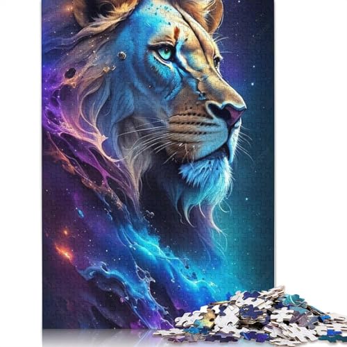 Animal Art Lion Puzzles 1000 Teile Schwer Puzzle Spielzeug Lernspiel Impossible Herausforderungsspielzeug Für Erwachsene Und Kinder Ab 12 Jahren 1000pcs (75x50cm) von LMYmoney
