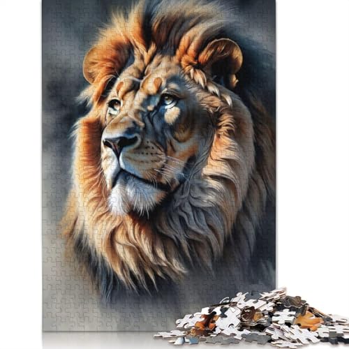 Animal Art Lion Puzzles 1000 Teile Schwer Puzzle Spielzeug Lernspiel Impossible Herausforderungsspielzeug Für Erwachsene Und Kinder Ab 12 Jahren 1000pcs (75x50cm) von LMYmoney