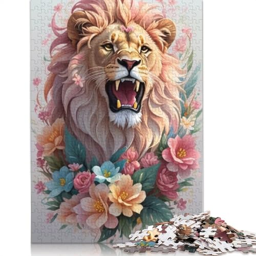 Animal Art Lion Puzzles 1000 Teile Schwer Puzzle Spielzeug Lernspiel Impossible Herausforderungsspielzeug Für Erwachsene Und Kinder Ab 12 Jahren 1000pcs (75x50cm) von LMYmoney