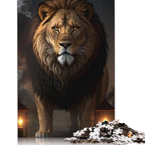 Animal Art Lion Puzzles 1000 Teile Schwer Puzzle Spielzeug Lernspiel Impossible Herausforderungsspielzeug Für Erwachsene Und Kinder Ab 14 Jahren 1000pcs (75x50cm) von LMYmoney