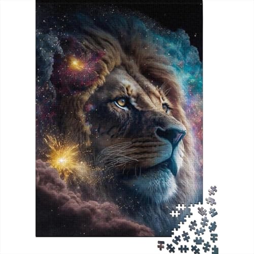 Animal Art Lion Puzzles 1000 Teile Schwer Puzzle Spielzeug Pädagogisches Spiel Impossible Herausforderungsspielzeug Für Erwachsene Kinder 1000pcs (38x26cm) von LMYmoney