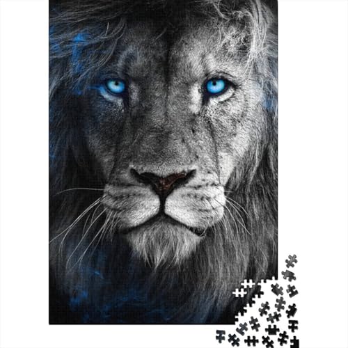 Animal Art Lion Puzzles 1000 Teile Schwer Puzzle Spielzeug Pädagogisches Spiel Impossible Herausforderungsspielzeug Für Erwachsene Kinder 1000pcs (38x26cm) von LMYmoney