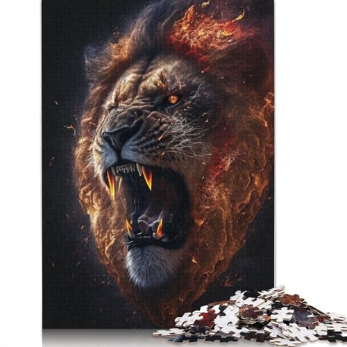 Animal Art Lion Puzzles 1000 Teile Schwer Puzzle Spielzeug Pädagogisches Spiel Impossible Herausforderungsspielzeug Für Erwachsene Kinder 1000pcs (75x50cm) von LMYmoney