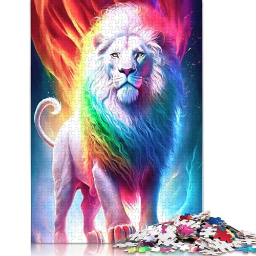 Animal Art Lion Puzzles 1000 Teile Schwer Puzzle Spielzeug Pädagogisches Spiel Impossible Herausforderungsspielzeug Für Erwachsene Kinder 1000pcs (75x50cm) von LMYmoney
