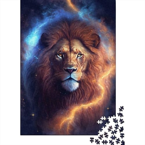 Animal Art Lion Puzzles 1000 Teile Schwer Puzzle Spielzeug Pädagogisches Spiel Impossible Herausforderungsspielzeug Für Erwachsene Und Kinder in Bewährter 1000pcs (38x26cm) von LMYmoney