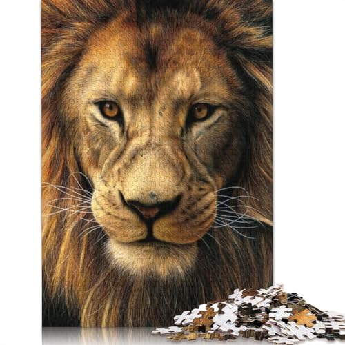 Animal Art Lion Puzzles 1000 Teile Schwer Puzzle Spielzeug Pädagogisches Spiel Impossible Herausforderungsspielzeug Für Erwachsene Und Kinder in Bewährter 1000pcs (75x50cm) von LMYmoney