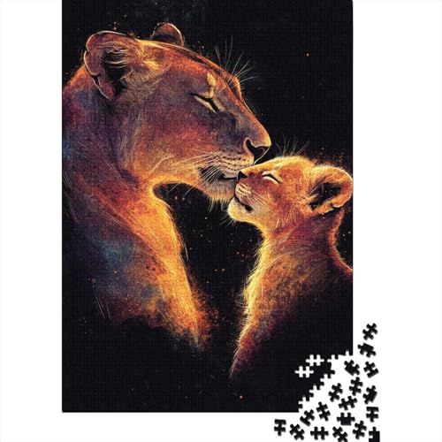 Animal Art Löwen-Puzzle, ab 18 Jahren, Lernspiele, Puzzle für Erwachsene und Teenager, 1000 Teile (75 x 50 cm) von LMYmoney