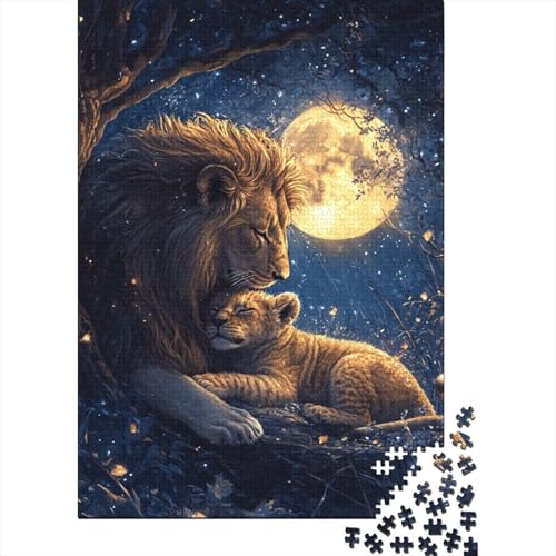 Animal Art Löwen-Puzzle für Erwachsene, Lernspiel, Cooles Puzzle für Erwachsene und Kinder, 1000 Teile (75 x 50 cm) von LMYmoney