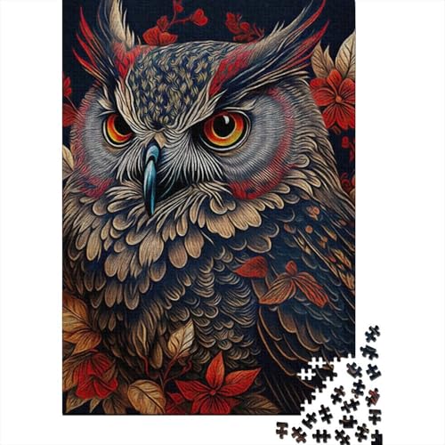 Animal Art Owl Puzzle 1000 Teile Schwer Puzzle Spielzeug Lernspiel Impossible Herausforderung Spielzeug Für Erwachsene Und Kinder in Bewährter 1000pcs (38x26cm) von LMYmoney