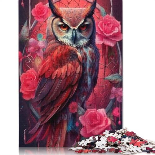 Animal Art Owl Puzzle 1000 Teile Schwer Puzzle Spielzeug Lernspiel Impossible Herausforderungsspielzeug Für Erwachsene Und Kinder Ab 12 Jahren 1000pcs (75x50cm) von LMYmoney