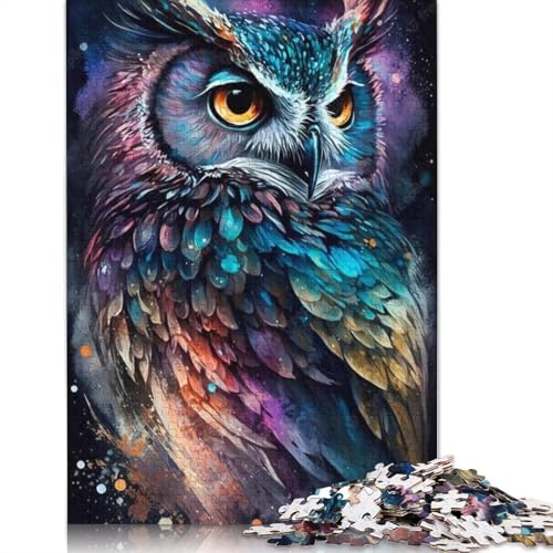 Animal Art Owl Puzzle 1000 Teile Schwer Puzzle Spielzeug Lernspiel Impossible Herausforderungsspielzeug Für Erwachsene Und Kinder Ab 14 Jahren 1000pcs (75x50cm) von LMYmoney
