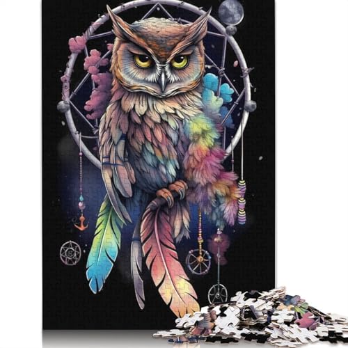 Animal Art Owl Puzzle 1000 Teile Schwer Puzzle Spielzeug Pädagogisches Spiel Impossible Herausforderungsspielzeug Für Erwachsene Kinder 1000pcs (75x50cm) von LMYmoney