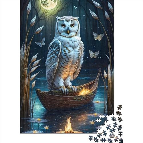 Animal Art Owl Puzzle 1000 Teile Schwer Puzzle Spielzeug Pädagogisches Spiel Impossible Herausforderungsspielzeug Für Erwachsene Und Kinder in Bewährter 1000pcs (38x26cm) von LMYmoney