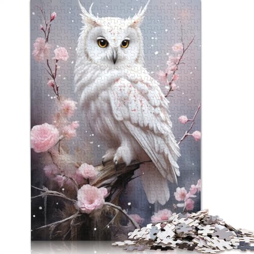 Animal Art Owl Puzzle 1000-teilige Schwer Puzzle Spielzeug Lernspiel Impossible Herausforderung Spielzeug Für Erwachsene Und Kinder in Bewährter 1000pcs (75x50cm) von LMYmoney