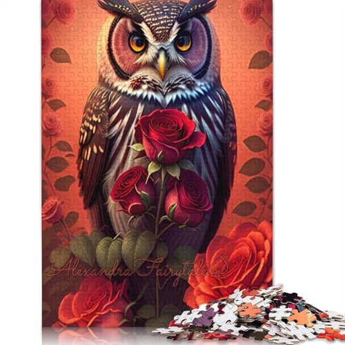Animal Art Owl Puzzle 1000-teilige Schwer Puzzle Spielzeug Pädagogisches Spiel Impossible Herausforderungsspielzeug Für Erwachsene Kinder 1000pcs (75x50cm) von LMYmoney