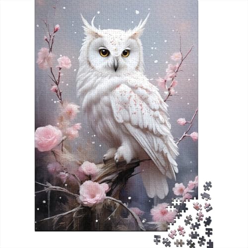 Animal Art Owl Puzzles 1000 Teile Schwer Puzzle Spielzeug Lernspiel Impossible Herausforderung Spielzeug Für Erwachsene Kinder 1000pcs (38x26cm) von LMYmoney