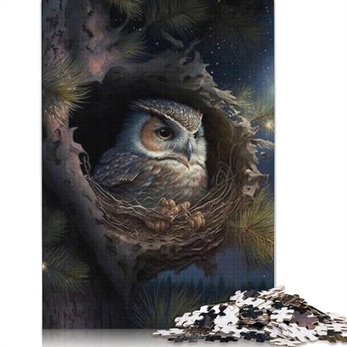 Animal Art Owl Puzzles 1000 Teile Schwer Puzzle Spielzeug Lernspiel Impossible Herausforderung Spielzeug Für Erwachsene Und Kinder Ab 14 Jahren 1000pcs (75x50cm) von LMYmoney