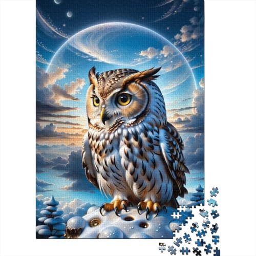 Animal Art Owl Puzzles 1000 Teile Schwer Puzzle Spielzeug Lernspiel Impossible Herausforderungsspielzeug Für Erwachsene Und Kinder Ab 12 Jahren 1000pcs (38x26cm) von LMYmoney