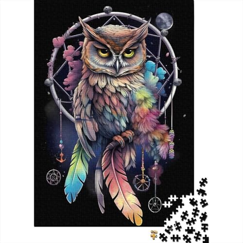 Animal Art Owl Puzzles 1000 Teile Schwer Puzzle Spielzeug Pädagogisches Spiel Impossible Herausforderungsspielzeug Für Erwachsene Kinder 1000pcs (38x26cm) von LMYmoney