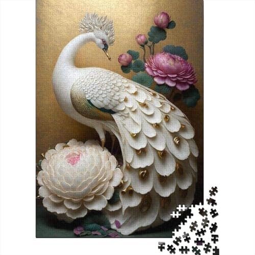 Animal Art Peacock Puzzle 1000 Teile Schwer Puzzle Spielzeug Lernspiel Impossible Herausforderungsspielzeug Für Erwachsene Und Kinder Ab 12 Jahren 1000pcs (38x26cm) von LMYmoney
