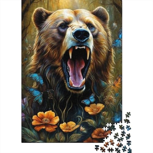 Animal Art Polar Bear Puzzle 1000 Teile Schwer Puzzle Spielzeug Pädagogisches Spiel Impossible Herausforderung Spielzeug Für Erwachsene Kinder 1000pcs (38x26cm) von LMYmoney