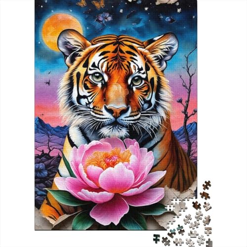 Animal Art Tiger Puzzle, 100% recycelter Karton, 100% recycelter Karton, Puzzle für Jungen oder Mädchen, 1000 Teile (75 x 50 cm) von LMYmoney
