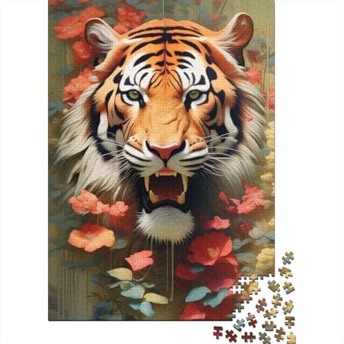 Animal Art Tiger Puzzle, 100% recycelter Karton, 100% recycelter Karton, Puzzle für Jungen oder Mädchen, 1000 Teile (75 x 50 cm) von LMYmoney