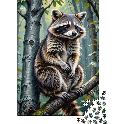 Animal Art Waschbär-Puzzle, 100% recycelter Karton, 100% recycelter Karton, Puzzle für Jungen oder Mädchen, 1000 Teile (75 x 50 cm) von LMYmoney