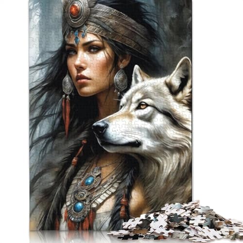 Animal Art Wolf Puzzle 1000 Teile Schwer Puzzle Spielzeug Pädagogisches Spiel Impossible Herausforderungsspielzeug Für Erwachsene Kinder 1000pcs (75x50cm) von LMYmoney