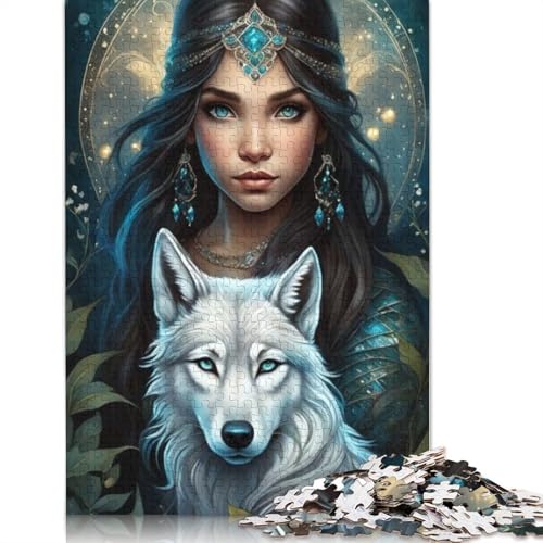 Animal Art Wolf Puzzle 1000-teilige Schwer Puzzle Spielzeug Pädagogisches Spiel Impossible Herausforderung Spielzeug Für Erwachsene Kinder 1000pcs (75x50cm) von LMYmoney