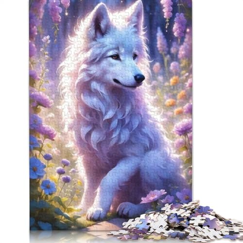 Animal Art Wolf Puzzles 1000 Teile Schwer Puzzle Spielzeug Lernspiel Impossible Herausforderung Spielzeug Für Erwachsene Kinder 1000pcs (75x50cm) von LMYmoney