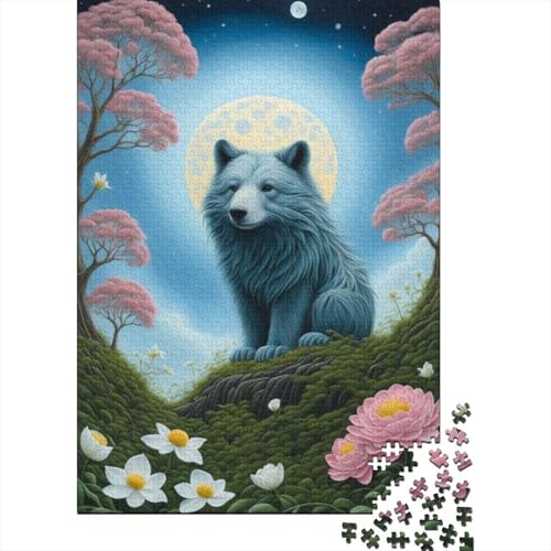 Animal Art Wolf Puzzles 1000 Teile Schwer Puzzle Spielzeug Lernspiel Impossible Herausforderung Spielzeug Für Erwachsene Und Kinder Ab 12 Jahren 1000pcs (38x26cm) von LMYmoney