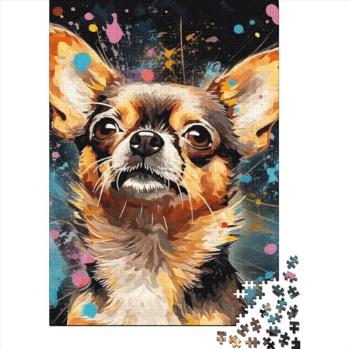 Animal Dog Puzzle 1000 Teile Schwer Puzzle Spielzeug Lernspiel Impossible Herausforderungsspielzeug Für Erwachsene Kinder 1000pcs (75x50cm) von LMYmoney