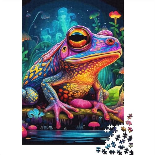Animal Frog Puzzle 1000-teilige Schwer Puzzle Spielzeug Lernspiel Impossible Herausforderungsspielzeug Für Erwachsene Kinder 1000pcs (38x26cm) von LMYmoney