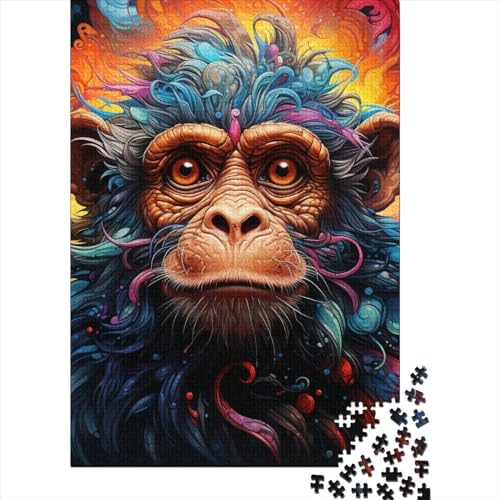 Animal Monkey Puzzles 1000 Teile Schwer Puzzle Spielzeug Lernspiel Impossible Herausforderung Spielzeug Für Erwachsene Und Kinder Ab 12 Jahren 1000pcs (38x26cm) von LMYmoney