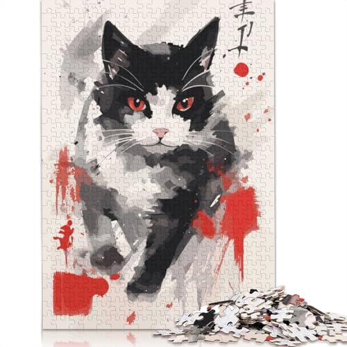 Animal Painting Puzzle 1000 Teile Schwer Puzzle Spielzeug Pädagogisches Spiel Impossible Herausforderung Spielzeug Für Erwachsene Kinder 1000pcs (38x26cm) von LMYmoney