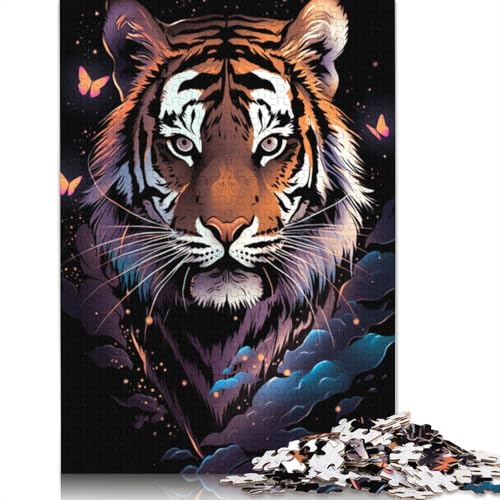 Anime Tiger Puzzles 1000 Teile Holzpuzzles für Erwachsene und Teenager Familienspiel 1000 Stück (75x50cm) von LMYmoney
