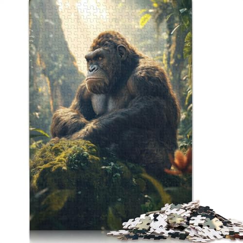 Ape in Jungle Puzzles 1000 Teile Schwer Puzzle Spielzeug Pädagogisches Spiel Impossible Herausforderungsspielzeug Für Erwachsene Kinder 1000pcs (40x28cm) von LMYmoney