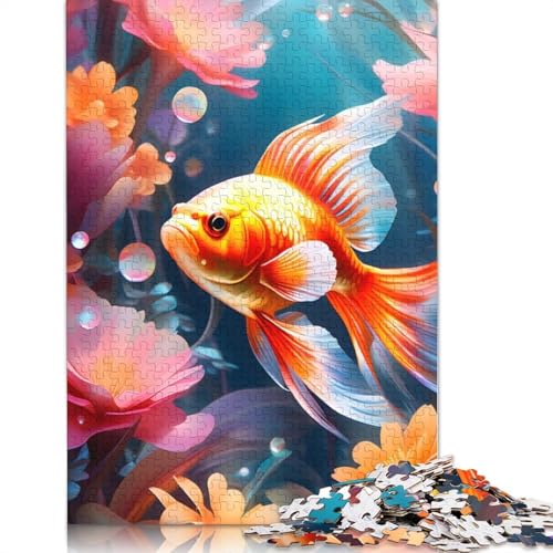 Aquatic Goldfish Ballet Puzzles 1000-teilige Schwer Puzzle Spielzeug Lernspiel Impossible Herausforderungsspielzeug Für Erwachsene Kinder 1000pcs (75x50cm) von LMYmoney