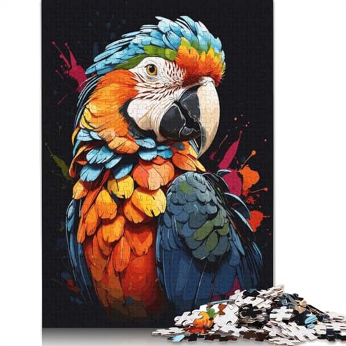 Ara-Hyazinthen-Tiere-Puzzle, Denksportaufgabe, Premium-Karton-Puzzle für Kinder und Erwachsene ab 12 Jahren, 1000 Teile (26 x 38 cm) von LMYmoney