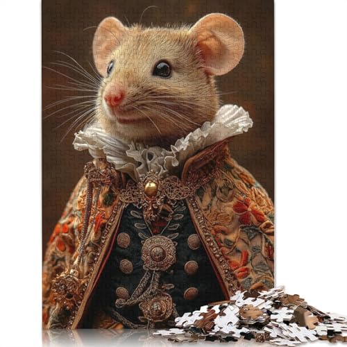 Aristocrat Maus-Puzzle, Familienspaß, rechteckiges Papierpuzzle für Jungen oder Mädchen, Kindertagsgeschenke, 1000 Teile (26 x 38 cm) von LMYmoney