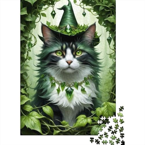 Art Animal Cat Puzzle, 100% recycelter Karton, 100% recycelter Karton, Puzzle für Jungen oder Mädchen, 1000 Teile (38 x 26 cm) von LMYmoney