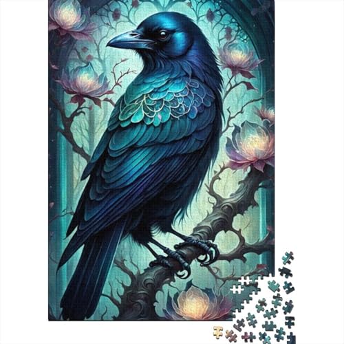 Art Animal Crow Puzzle, 100% recycelter Karton, Premium-Karton, Puzzle für Erwachsene und Kinder, 1000 Teile (38 x 26 cm) von LMYmoney