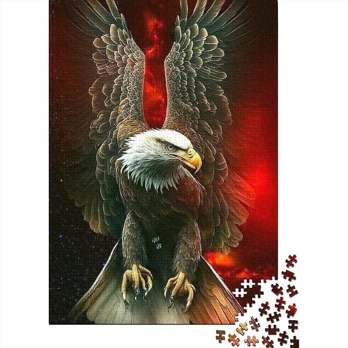 Art Animal Eagle Puzzle zum Stressabbau, 100% recycelter Karton, Puzzle für Erwachsene und Kinder, einzigartiges Geschenk, 1000 Teile (38 x 26 cm) von LMYmoney