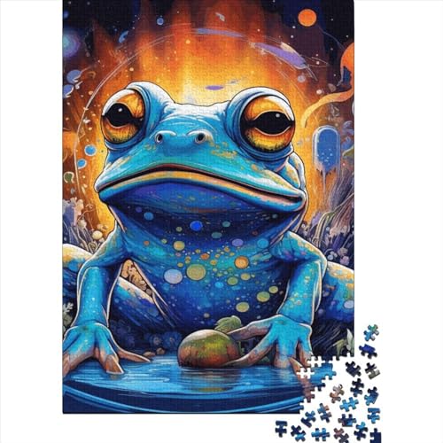 Art Animal Frog Puzzle 1000 Teile Schwer Puzzle Spielzeug Lernspiel Impossible Herausforderung Spielzeug Für Erwachsene Kinder 1000pcs (38x26cm) von LMYmoney